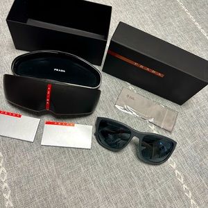 Prada Rossa grey rubber sunglasses